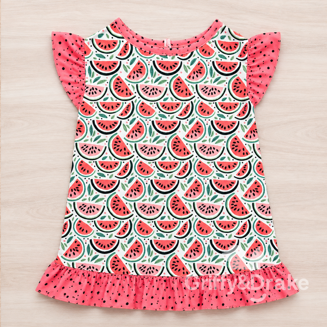 One in a Melon Ruffle Dress