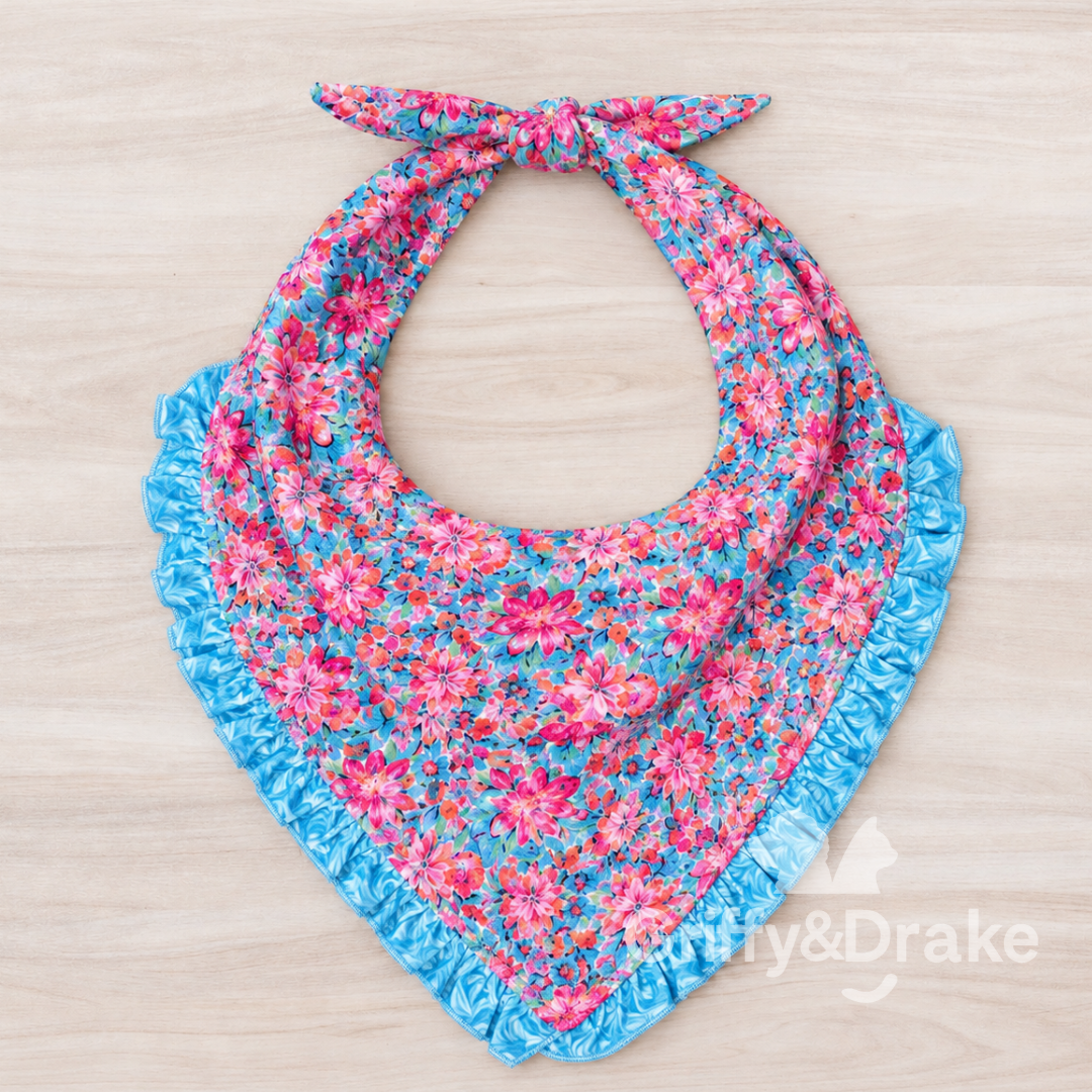 Summer Garden Ruffled Bandana